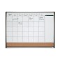 Planificador mensual nobo magnetico + tablero corcho horizontal con marco arqueado plata y negro 585x430 mm