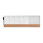 Planificador semanal nobo magnetico + tablero corcho horizontal con marco de aluminio 585x190 mm