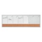 Planificador semanal nobo magnetico + tablero corcho horizontal con marco de aluminio 585x190 mm