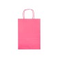 25 Unidades - Bolsa papel q-connect celulosa rosa xs con asa retorcida 180x240x80 mm 25 Unidades - Bolsa papel q-connect celulosa rosa xs con asa retorcida 180x240x80 mm