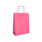 25 Unidades - Bolsa papel q-connect celulosa rosa xs con asa retorcida 180x240x80 mm 25 Unidades - Bolsa papel q-connect celulosa rosa xs con asa retorcida 180x240x80 mm