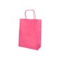 25 Unidades - Bolsa papel q-connect celulosa rosa xs con asa retorcida 180x240x80 mm 25 Unidades - Bolsa papel q-connect celulosa rosa xs con asa retorcida 180x240x80 mm