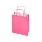 25 Unidades - Bolsa papel q-connect celulosa rosa xs con asa retorcida 180x240x80 mm 25 Unidades - Bolsa papel q-connect celulosa rosa xs con asa retorcida 180x240x80 mm