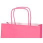 25 Unidades - Bolsa papel q-connect celulosa rosa xs con asa retorcida 180x240x80 mm 25 Unidades - Bolsa papel q-connect celulosa rosa xs con asa retorcida 180x240x80 mm
