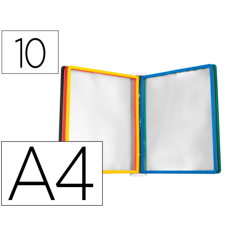 Portacatalogo de pared plastico liderpapel con 10 fundas din a4 colores surtidos Portacatalogo de pared plastico liderpapel con 10 fundas din a4 colores surtidos
