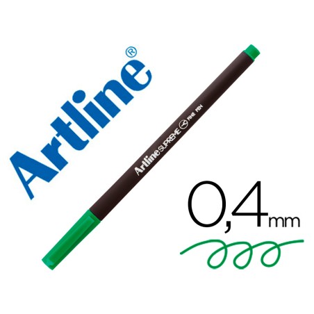 12 Unidades - Rotulador artline supreme epfs200 fine liner punta de fibra verde manzana 0,4 mm