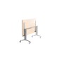 Mesa de oficina rocada 180x80cm con tablero abatible 90 acabado fd01 gris/haya