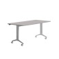 Mesa de oficina rocada 160x80cm con tablero abatible 90 acabado fd02 gris/gris