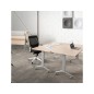 Mesa de oficina rocada 160x80cm con tablero abatible 90 acabado fd02 gris/gris