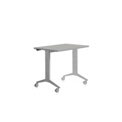 Mesa de oficina rocada 120x60cm con tablero abatible 90 acabado fd02 gris/gris