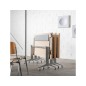 Mesa de oficina rocada 120x60cm con tablero abatible 90 acabado fd01 gris/haya