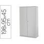 Armario metalico iorder mm2000 con 2 puertas batientes y 4 estantes 198x95x45 cm