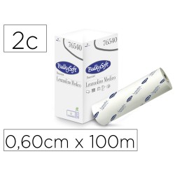 Rollo papel para camilla bulkysoft liso 2 capas rollo 0,60 cm x 100 m