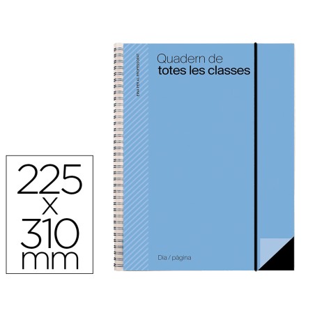 Cuaderno de todas las clases profesorado catalan additio 136 paginas semana vista color azul 225x310 mm