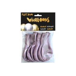 Globo 100% latex biodegradable rosa medianoche blister de 6 unidades