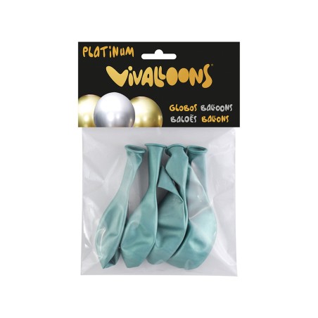 Globo 100% latex biodegradable verde esmeralda blister de 6 unidades