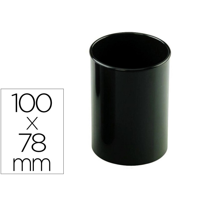Cubilete portalapices faibo negro opaco plastico reciclado diametro 78 mm alto 100 mm alto Cubilete portalapices faibo negro opaco plastico reciclado diametro 78 mm alto 100 mm alto
