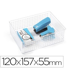 Organizador de sobremesa plasticforte transparente n 2 120x157x55 mm