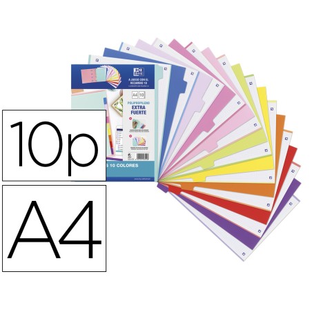Separadores de plastico oxford polipropileno 500 mc juego de 10 separadores