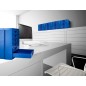 Fichero cajones de sobremesa q-connect bandeja organizadora superior 6 cajones color azul opaco Fichero cajones de sobremesa q-connect bandeja organizadora superior 6 cajones color azul opaco