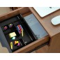 Bandeja organizadora q-connect de cajones color negro 364x225x21 mm Bandeja organizadora q-connect de cajones color negro 364x225x21 mm