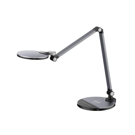 Lampara de escritorio q-connect led 9w 600 lm tactil 3 niveles color cabeza brazo orientable inalambrica negro