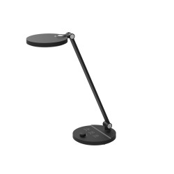 Lampara de escritorio q-connect led 7w 500 lm brillo regulable 3 niveles color cabeza brazo orientable negro