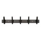 Perchero liderpapel pared metalico 5 colgadores color negro 430x88x55 mm