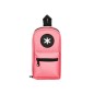 Estuche portatodo antartik forma de mochila con bolsillo y 4 departamentos color coral 230x50x120 mm