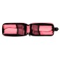 Estuche portatodo antartik forma de mochila con bolsillo y 4 departamentos color coral 230x50x120 mm