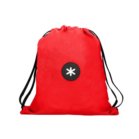Mochila saco plano antartik bolsillo interior con cremallera color rojo 350x400 mm