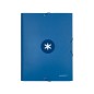 Carpeta antartik gomas tres solapas carton forrado a4 color azul marino