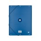 Carpeta antartik gomas tres solapas carton forrado a4 color azul marino