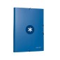 Carpeta antartik gomas tres solapas carton forrado a4 color azul marino