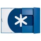 Carpeta antartik gomas tres solapas carton forrado a4 color azul marino