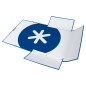 Carpeta antartik gomas tres solapas carton forrado a4 color azul marino