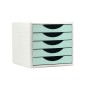 Fichero cajones de sobremesa archivo 2000 5 cajones color verde pastel 270x340x260 mm