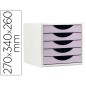 Fichero cajones de sobremesa archivo 2000 5 cajones color lavanda pastel 270x340x260 mm Fichero cajones de sobremesa archivo 2000 5 cajones color lavanda pastel 270x340x260 mm