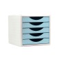 Fichero cajones de sobremesa archivo 2000 5 cajones color azul pastel 270x340x260 mm