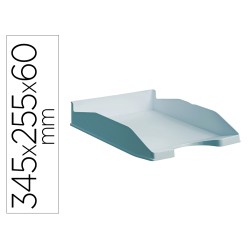 Bandeja sobremesa archivo 2000 antimicrobiana plastico apilable 3 posiciones din a4 y folio azul 345x255x60 mm