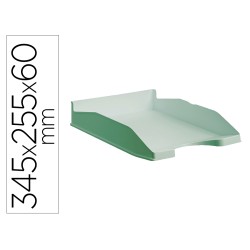 Bandeja sobremesa archivo 2000 antimicrobiana plastico apilable 3 posiciones din a4 y folio verde 345x255x60 mm