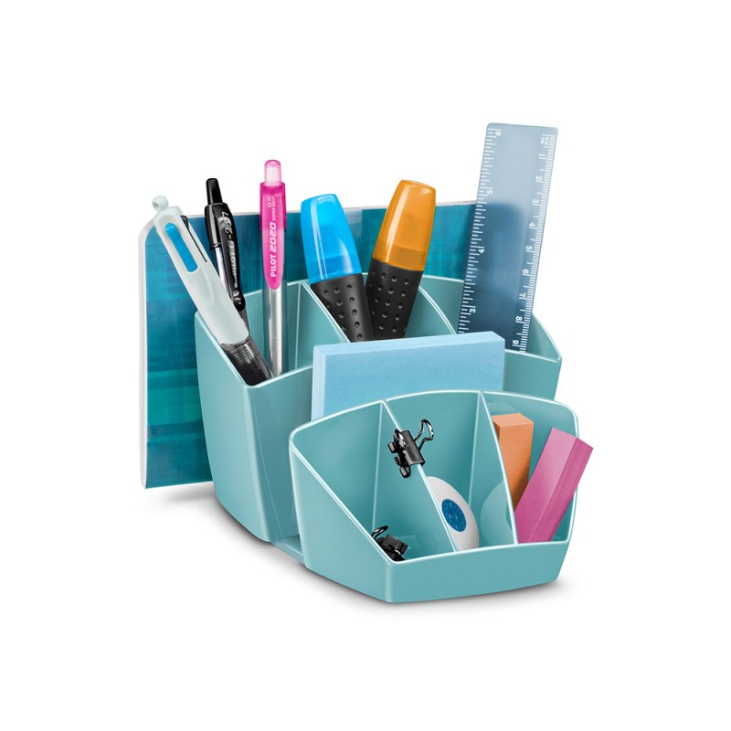 Organizador de sobremesa cep riviera plastico 8 departamentos color verde agua 143x158x93 mm Organizador de sobremesa cep riviera plastico 8 departamentos color verde agua 143x158x93 mm