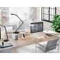 Lampara de escritorio cep led 5,46w 300lm brillo regulable cabeza orientable blanco y madera