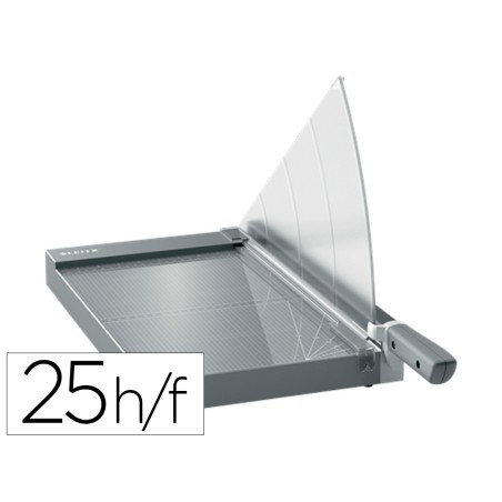 Cizalla de palanca leitz precision office pro a4+ base cristal longitud corte 381 mm capacidad de corte 25 hojas