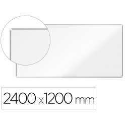 Pizarra blanca nobo premium plus acero lacado magnetica 2400x1200 mm