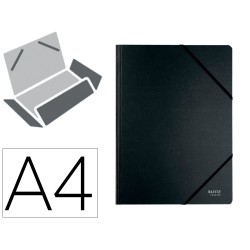 Carpeta leitz recycle gomas din a4 carton reciclabe 100% negro