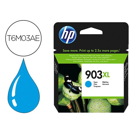 Ink-jet hp 903xl officejet 6960 / 6970 cian 825 paginas
