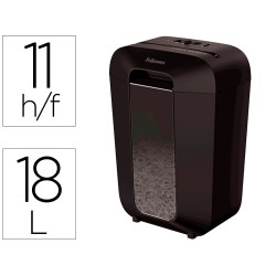 Destructora de documentos fellowes lx-70d capacidad 11h seguridad p4 destruye grapas clips y tarjeta papelera 18 l