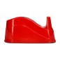 Portarrollo sobremesa q-connect plastico para cintas de 66 m color rojo 220x100x70 mm