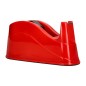 Portarrollo sobremesa q-connect plastico para cintas de 66 m color rojo 220x100x70 mm